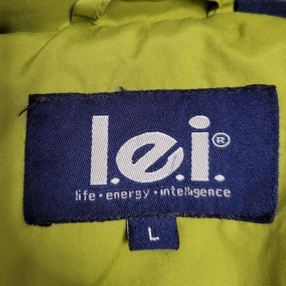 Y2K/90s chartreuse green full zip‎ down fill blend winter ski jacket M - Picture 11 of 14